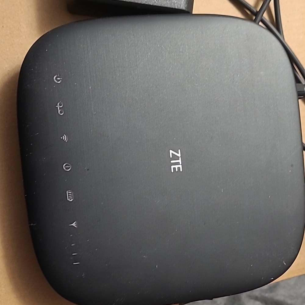 Black Wireless Router with LED Indicator Lights